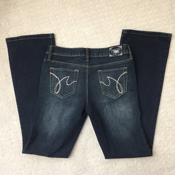 YMI The City of Angels Denim - YMI Junior Nikki Boot Cut Rhinestone Jeans